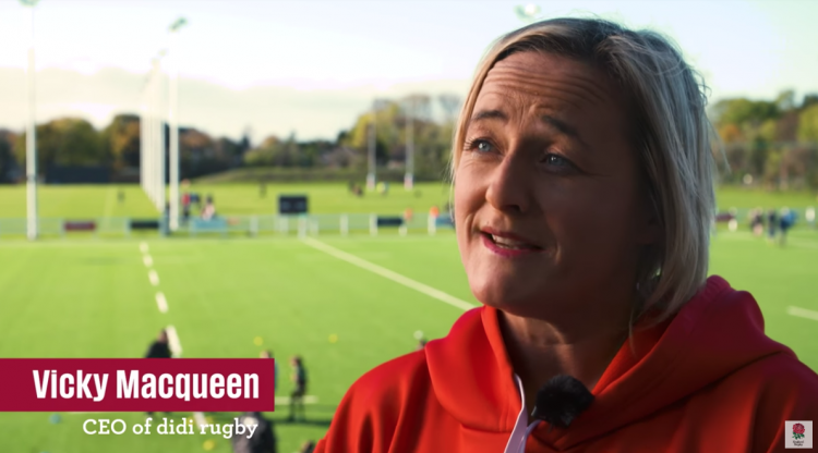 didi rugby CEO Vicky Macqueen appearing in the new RFU video