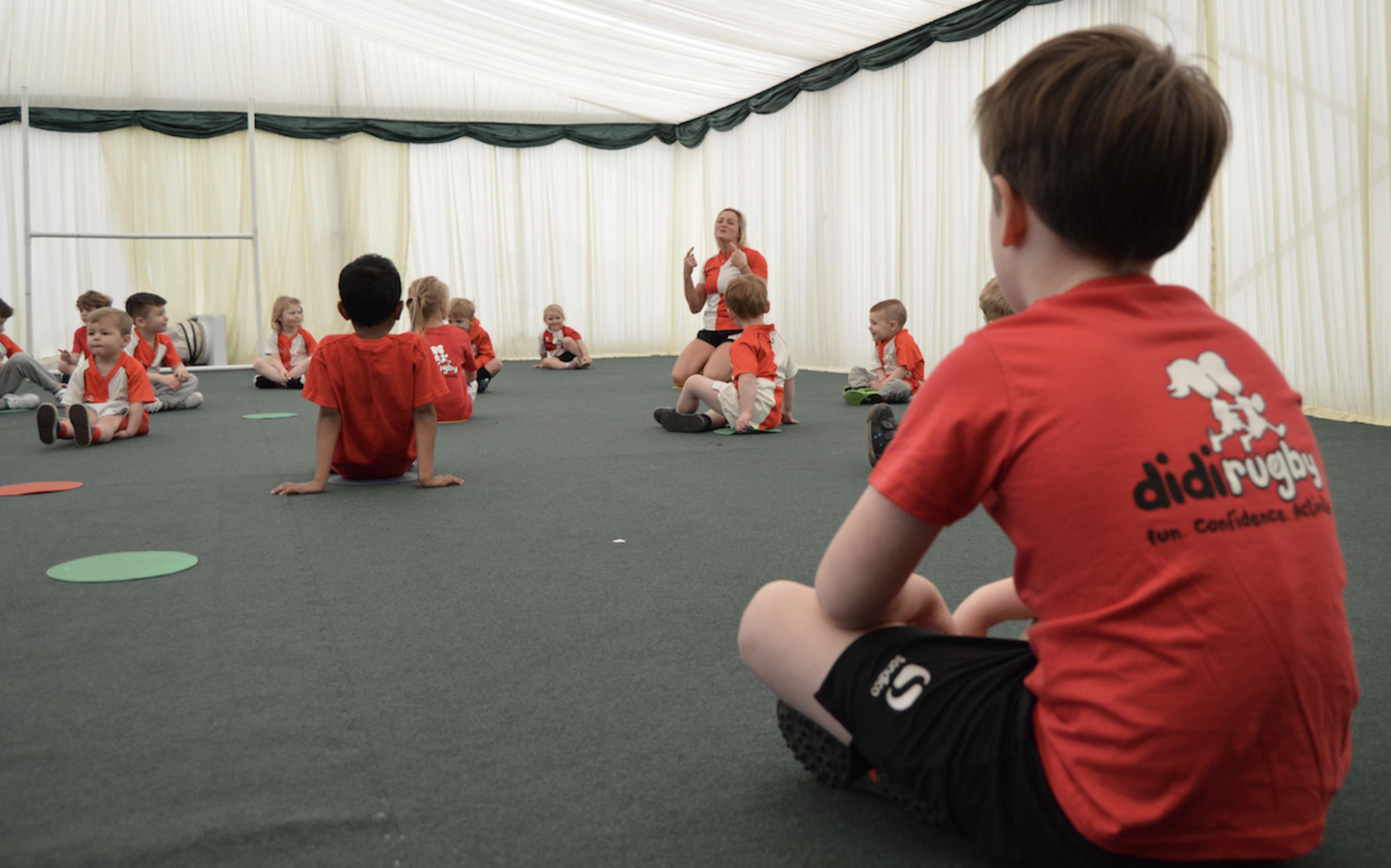 Children enjoy a didi rugby class ahead of the launch of didi rugby Grantham at Kesteven Rugby Club
