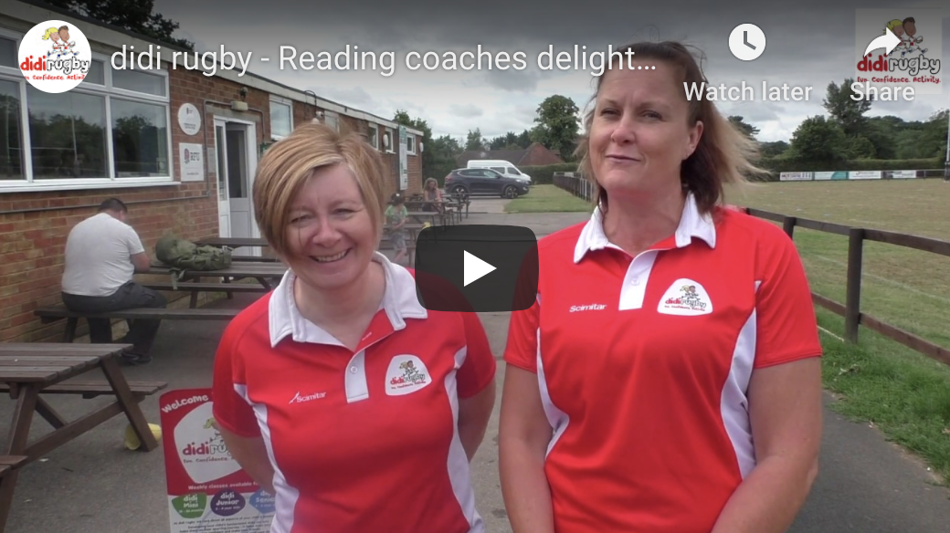 Two didi female coaches speak to the camera at Reading RFC