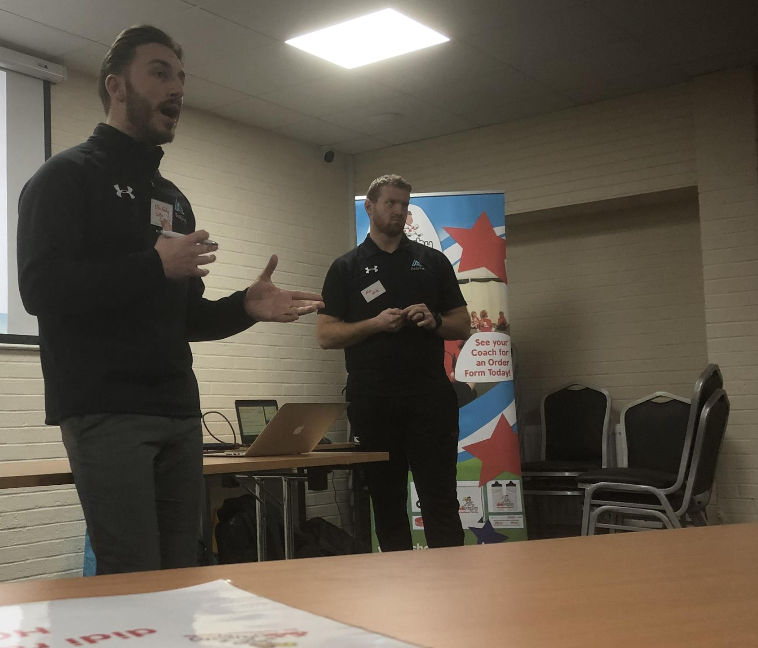 Acti-Fit director Ellis Bailey speaks at the didi rugby Conference
