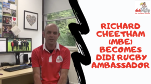 didi ambassador Richard Cheetham wearing a didi rugby shirt