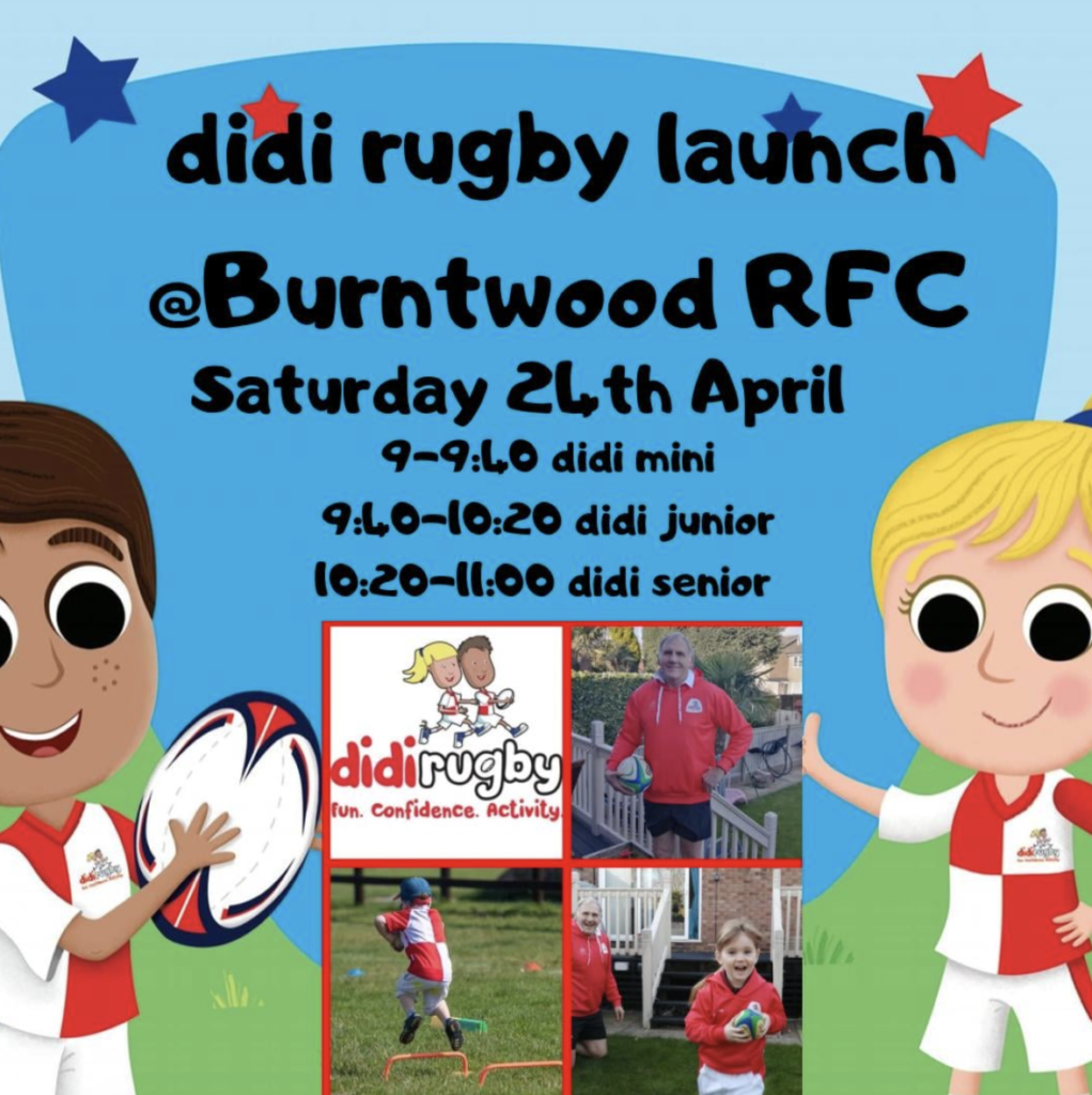 A graphic for the launch of didi rugby Burntwood